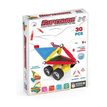 Supermag Wheels 30 Pz - Costruzioni Magnetiche per Bambini Made in Italy