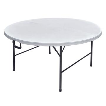 Tavolo da Catering Pieghevole Blow Tondo 160x160 h74 cm - con Struttura in Metallo - Bianco