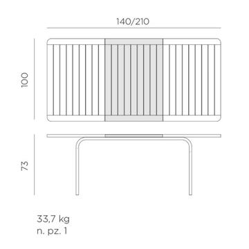Nardi Tavolo Alloro da Esterno Allungabile 140/210x100... - Marino Fa Mercato