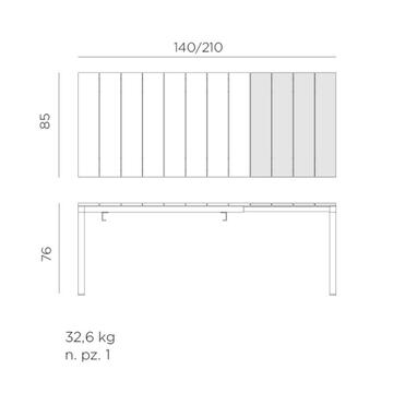 Nardi Tavolo Rio da Esterno Giardino Allungabile, Tortora... - Marino Fa Mercato