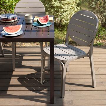 Nardi Tavolo da Giardino Cube 80x80 h 75,5cm, Made in Italy, Antracite