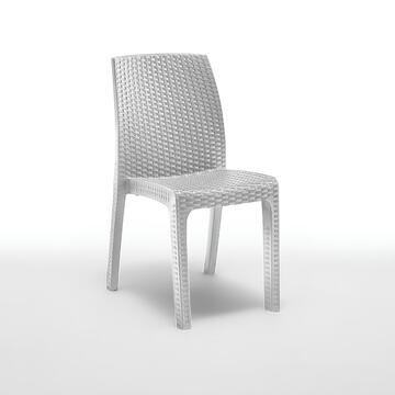 Sedia da Esterno Moderna Verona in rattan Bianca Marino Fa Mercato