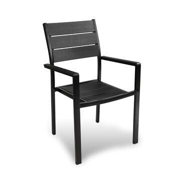 Sedia da esterno Blow Metallo/PE con motivo Legno Nero 60x55.5x88.5cm