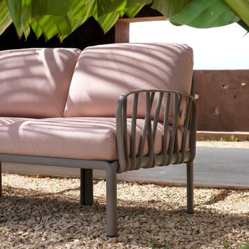 Nardi - Poltrona Komodo tortora/grigio da giardino esterno con cuscino