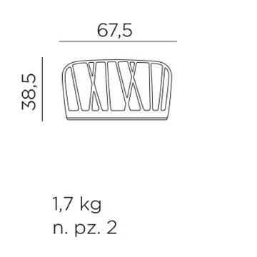 Bracciolo Komodo tortora per poltrona da esterno, Nardi - Marino Fa Mercato