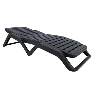 Lettino prendisole Scirocco impilabile in resina antracite - Marino Fa Mercato
