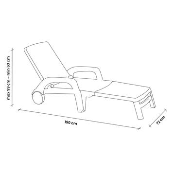 Lettino Prendisole Cancun Bianco Pieghevole in Polipropilene... - Marino Fa Mercato