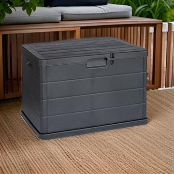 Baule da esterno Beta 77x54x52 cm - Antracite - Marino Fa Mercato