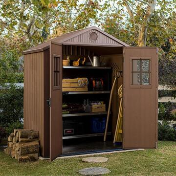 Keter Darwin 6x4 Marrone - Casetta da Giardino - Con... - Marino Fa Mercato