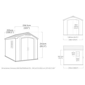 Keter Factor 8x8 Beige - Casetta da Giardino - Con... - Marino Fa Mercato