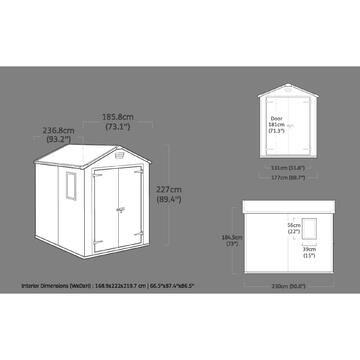 Keter Manor 6x8 Beige - Casetta da Giardino - Con Porta... - Marino Fa Mercato