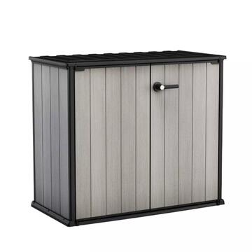 Keter - Armadio Box porta attrezzi da giardino - Patio Store Duotech 1000 L 120x77 h140 cm Marino Fa Mercato