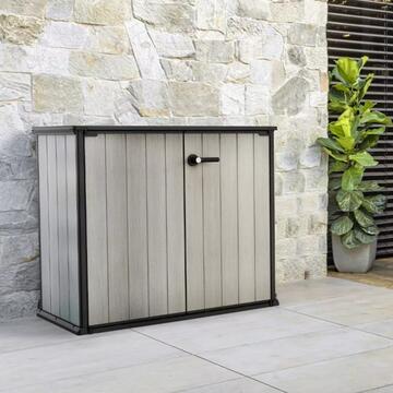 Keter - Armadio Box porta attrezzi da giardino - Patio Store Duotech 1000 L 120x77 h140 cm