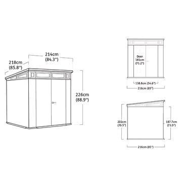 Keter Artisan 7x7 Grigia - Casetta da Giardino - Con... - Marino Fa Mercato
