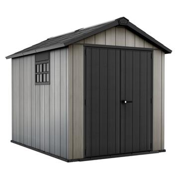 Keter Oakland 759 Grigia - Casetta da Giardino - Con Porta a Doppia Anta e Finestra 229x287 h 242 cm