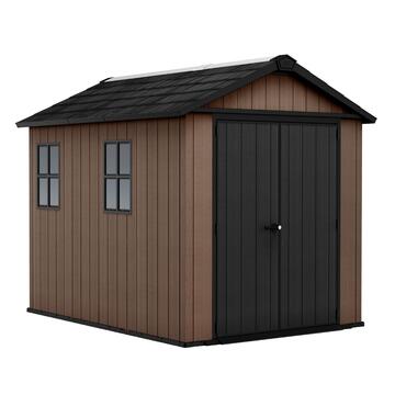 Keter Newton+ 759/975 Marrone - Casetta da Giardino - Struttura Modulare con Finestre - 230x287 h 246 cm