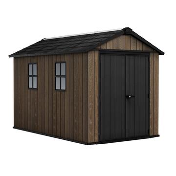 Keter Apex 7511/1175 Walnut Noce - Casetta da Giardino - Struttura Modulare con 2 Finestre - 350x230 h246 cm