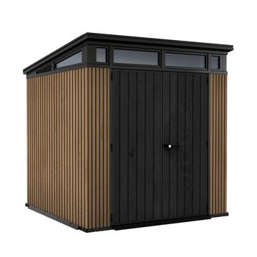 Keter Pent 7x7 Venetian  - Casetta da Giardino - con Porta a Doppia Anta e 3 Finestre - 214x218 h226 cm