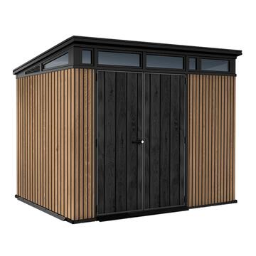 Keter Pent 9x7 Venetian  - Casetta da Giardino - con Porta a Doppia Anta e 3 Finestre - 279x218 h226 cm