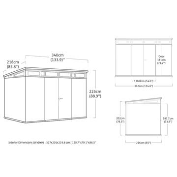Keter Pent 11x7 Venetian  - Casetta da Giardino - con... - Marino Fa Mercato