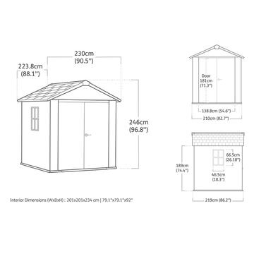 Keter Newton+ 757/775 Grigia - Casetta da Giardino... - Marino Fa Mercato