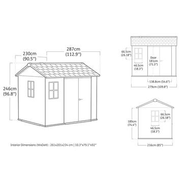 Keter Newton+ 759/975 Grigia - Casetta da Giardino... - Marino Fa Mercato