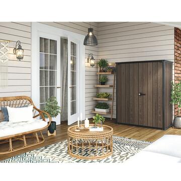Keter Porta Attrezzi Vertical Shed Walnut 1400 lt -... - Marino Fa Mercato