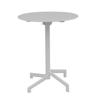 Tavolino Persy da Esterno in Metallo Richiudibile Grigio diam.60xh70cm