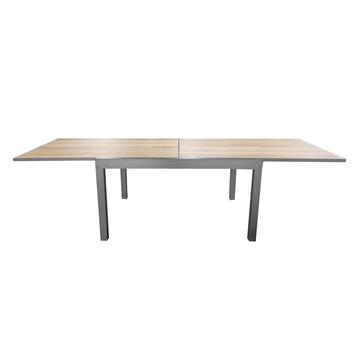Tavolo da Esterno con Piano Rovere Allungabile 135/270x90 h75 cm Mica in Alluminio e DPC