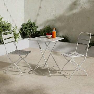 Sedia Persy Pieghevole da Esterno in Metallo Grigia 42xh88x50cm