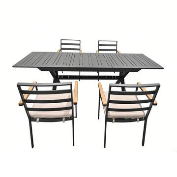 Sedia con Braccioli in Alluminio Grigio Goran - 61x67... - Marino Fa Mercato