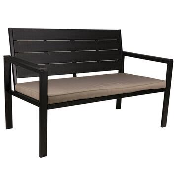 Salottino da esterno in metallo nero effetto legno... - Marino Fa Mercato