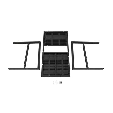 Salottino da esterno in metallo nero effetto legno... - Marino Fa Mercato