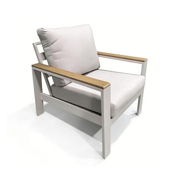 Salotto Dregan in Alluminio Beige - Divano 3 Posti... - Marino Fa Mercato