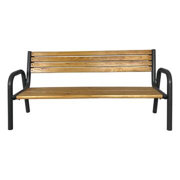 Panchina Fully 170x62 h80 cm - con Struttura in Metallo e Doghe in Legno - per Terrazza, Giardino, Cortile, Veranda, Patio