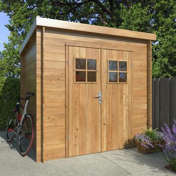 Casetta da Giardino 2,16x2,16 mt in Legno di Abete Impregnato Marrone Zoe B