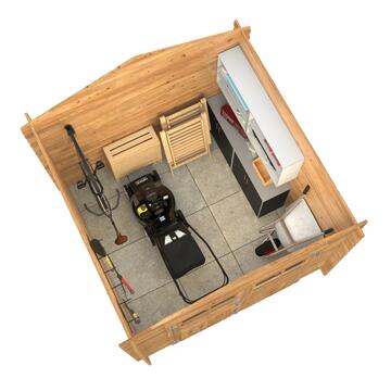 Casetta da Giardino 2,5x2,5 mt in Legno di Abete Impregnato Marrone Arisa