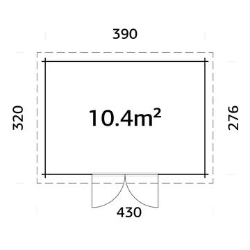 Casetta da Giardino 4,06x2,92 mt in Legno di Abete... - Marino Fa Mercato