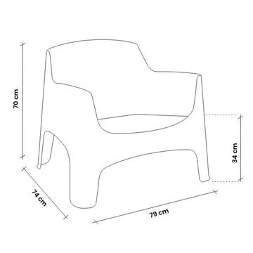 Poltrona da Esterno in Polipropilene Impilabile Grigio... - Marino Fa Mercato