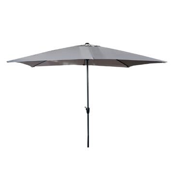 Ombrellone da giardino 2x3 Linsay in metallo e copertura rettangolare grigia Marino Fa Mercato