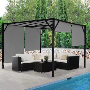 Gazebo da Giardino Joshua 3x3 mt - Grigio
