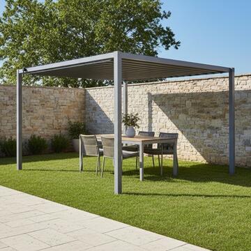 Pergola da Esterno Libende 3x3 h2,28 mt in Acciaio - per Giardini e Cortili